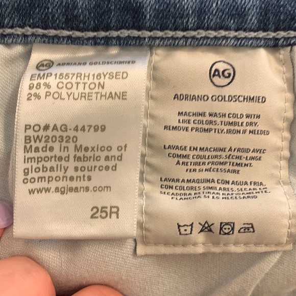 AG Prima Crop cigarette style jeans, size 25 - Picture 4 of 4